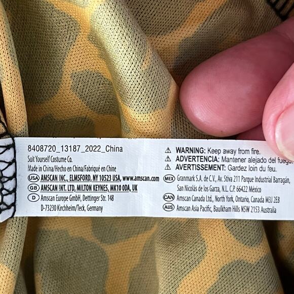 Wide Leg High Rise Leopard Cheetah Leggings Halloween Costume Adult Small/Medium - Picture 7 of 10